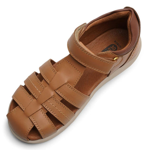 Bobux Kid+ Plus Roam Caramel Toffee Closed Toe Sandal